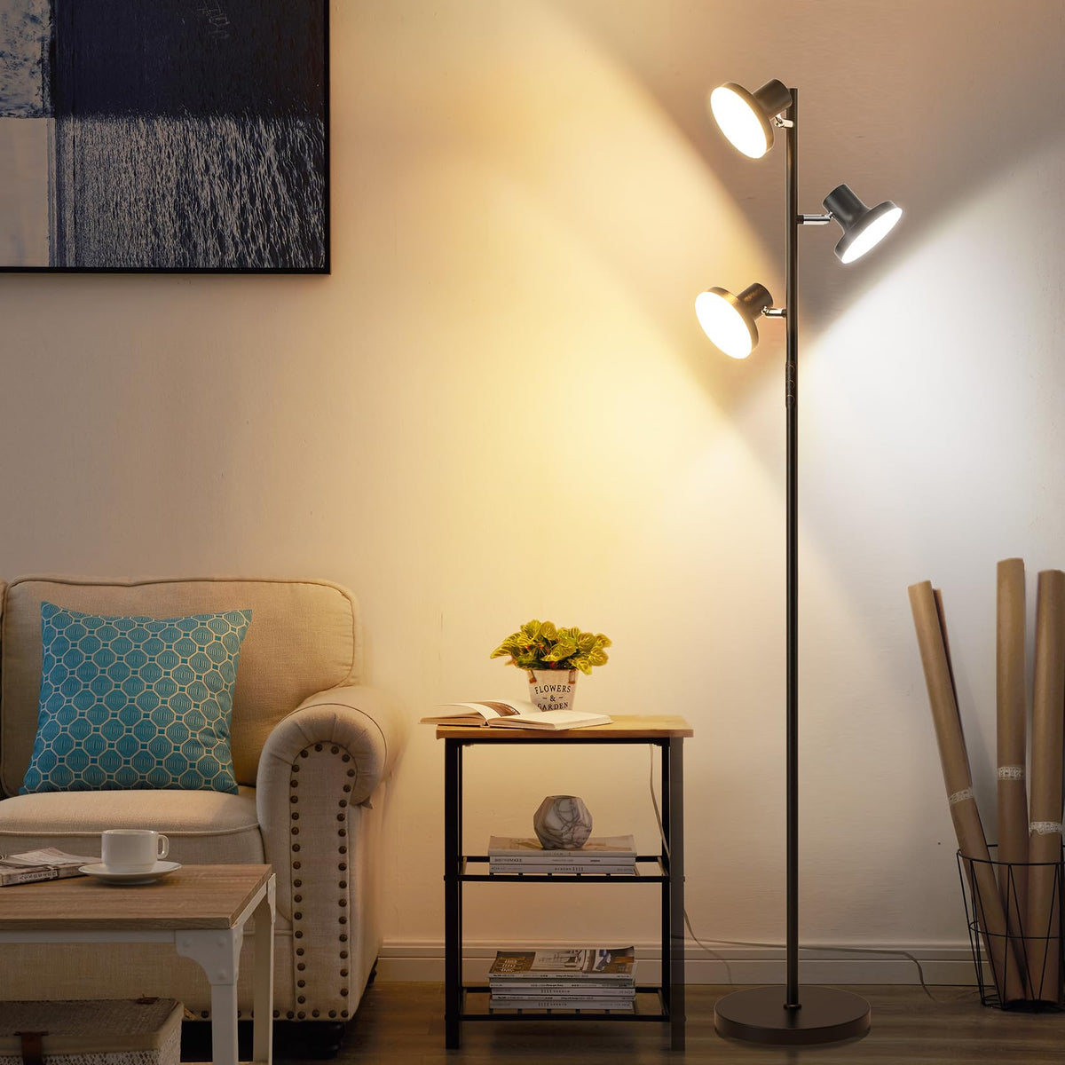 SIBRILLE tree lamp remote control for convenient dimming and setup from across the room.