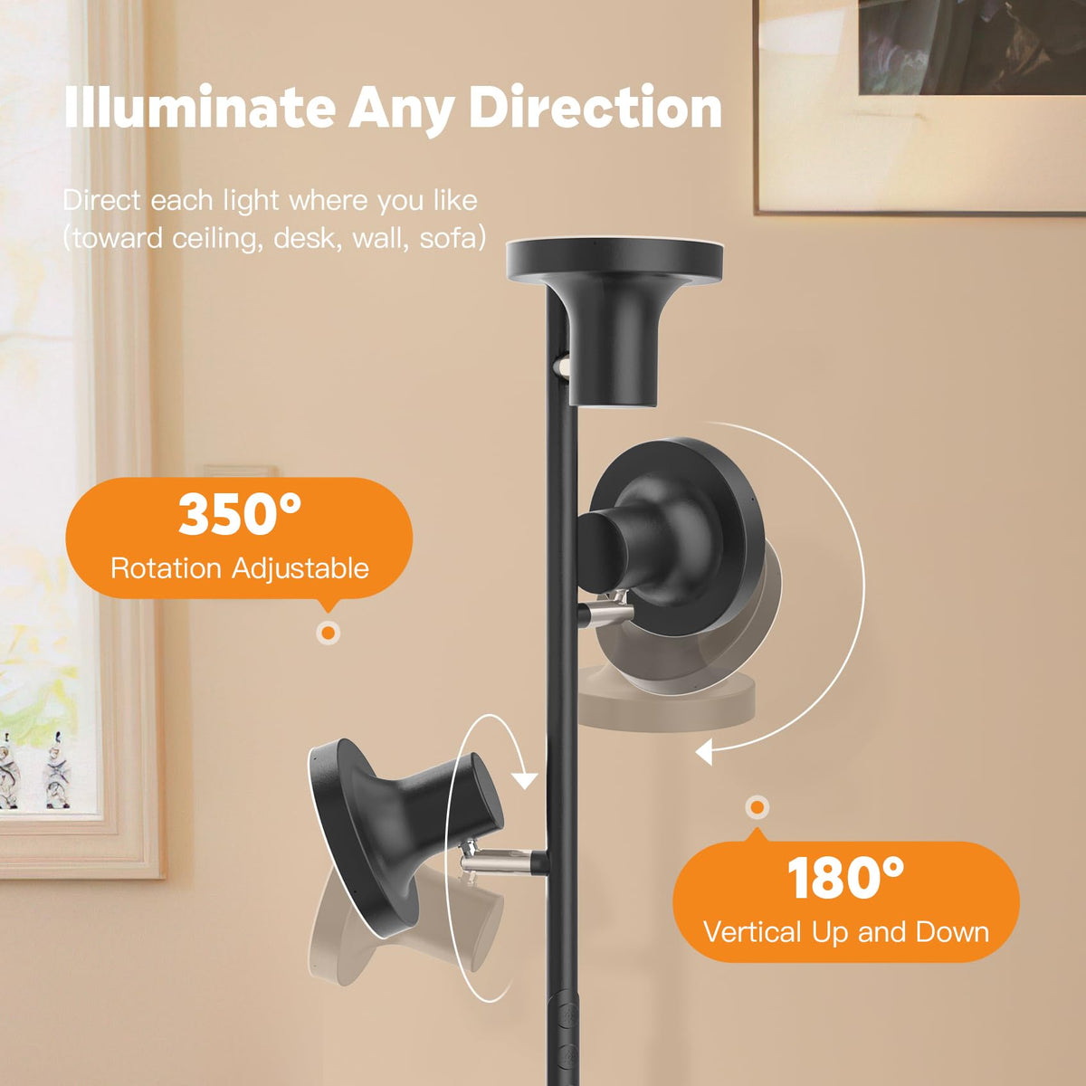 SIBRILLE rotatable heads provide tailored lighting angles.