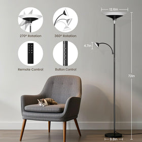SIBRILLE lamp tall standing silhouette for broad corner illumination