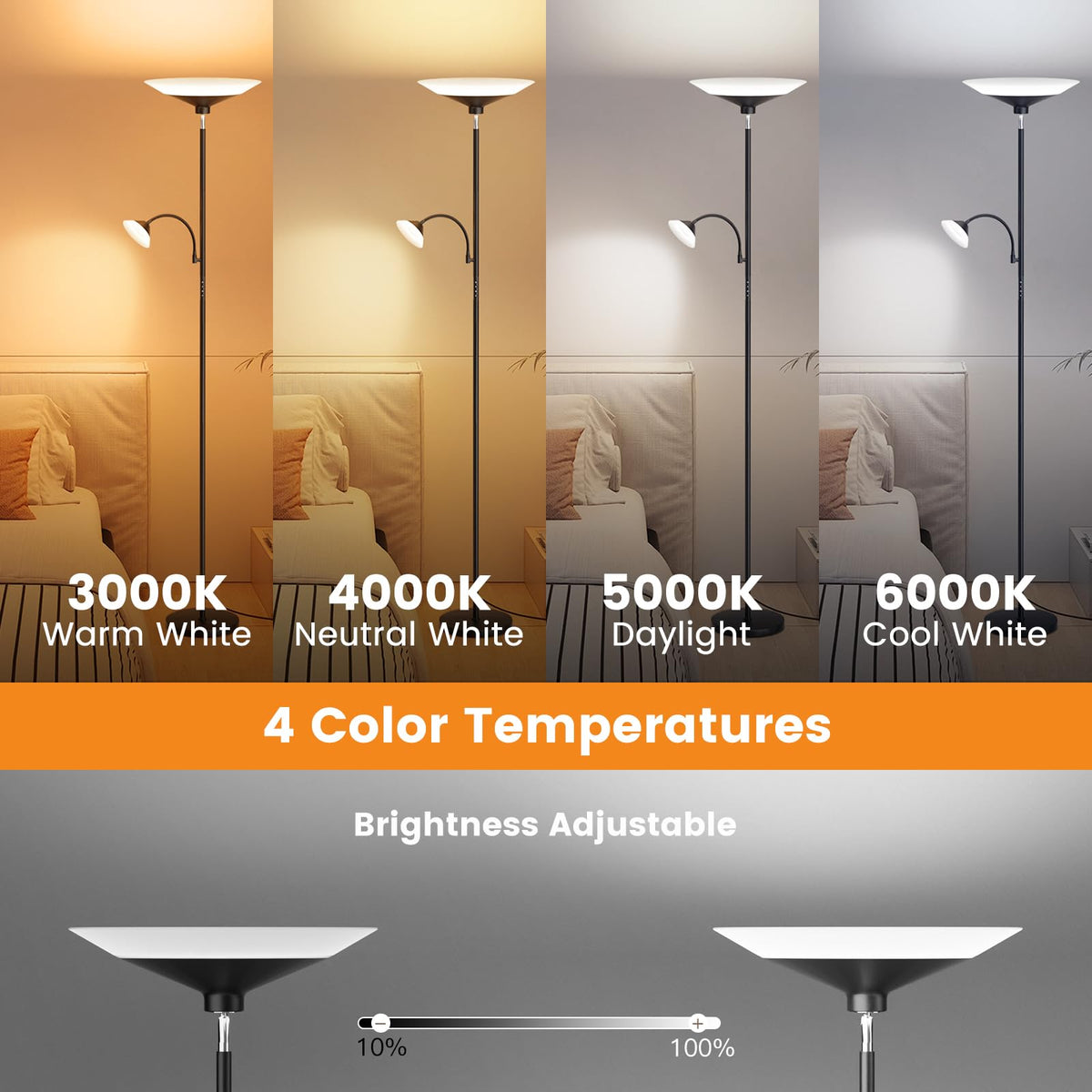 SIBRILLE top light rotatable for targeted uplight or downlight