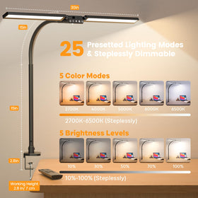 SIBRILLE dual-head design provides broad coverage for multi-monitor setups