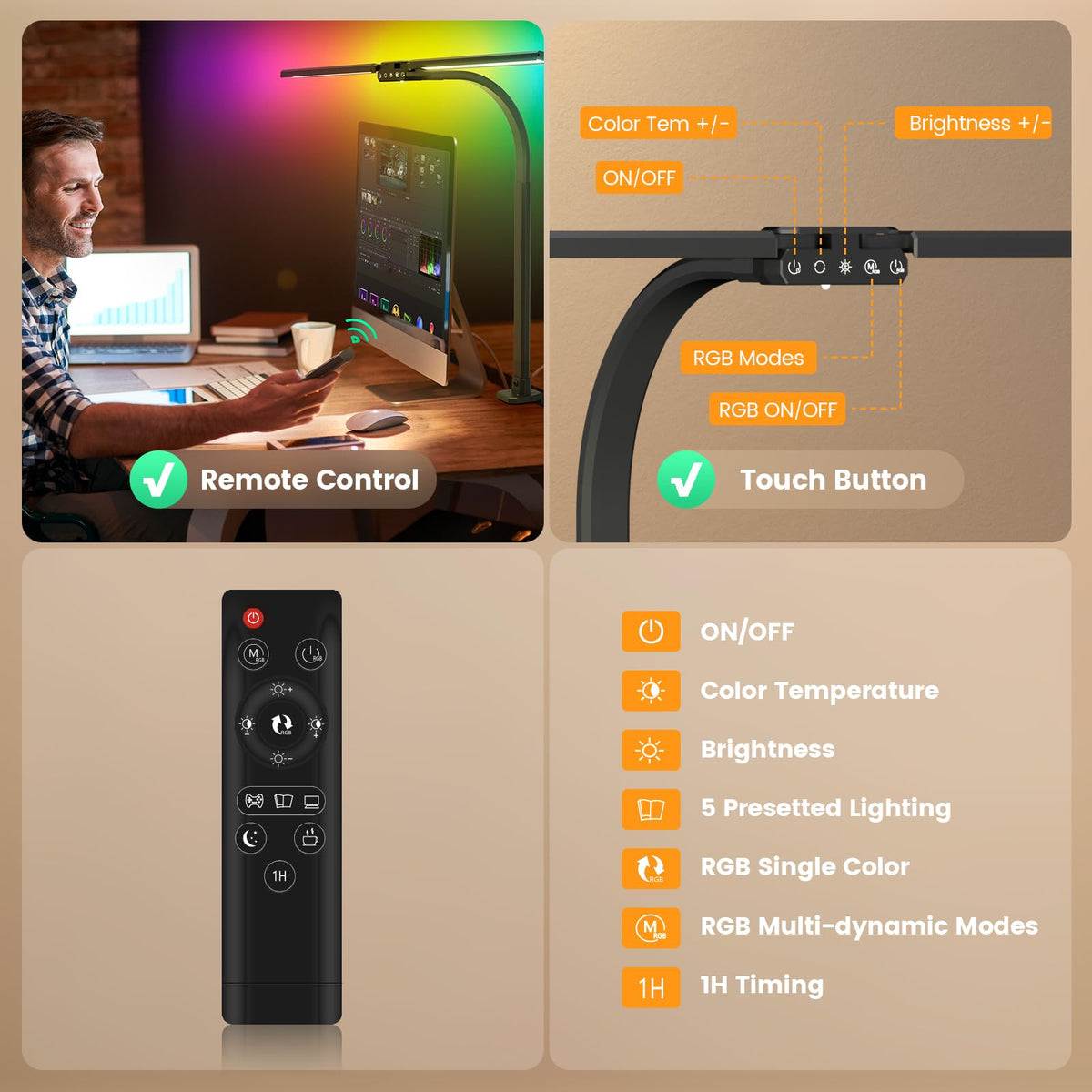 SIBRILLE RGB modes offer dynamic colors for focus or relaxation