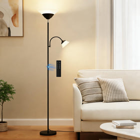 SIBRILLE torchiere top light 270-degree angle for versatile uplight or downlight.