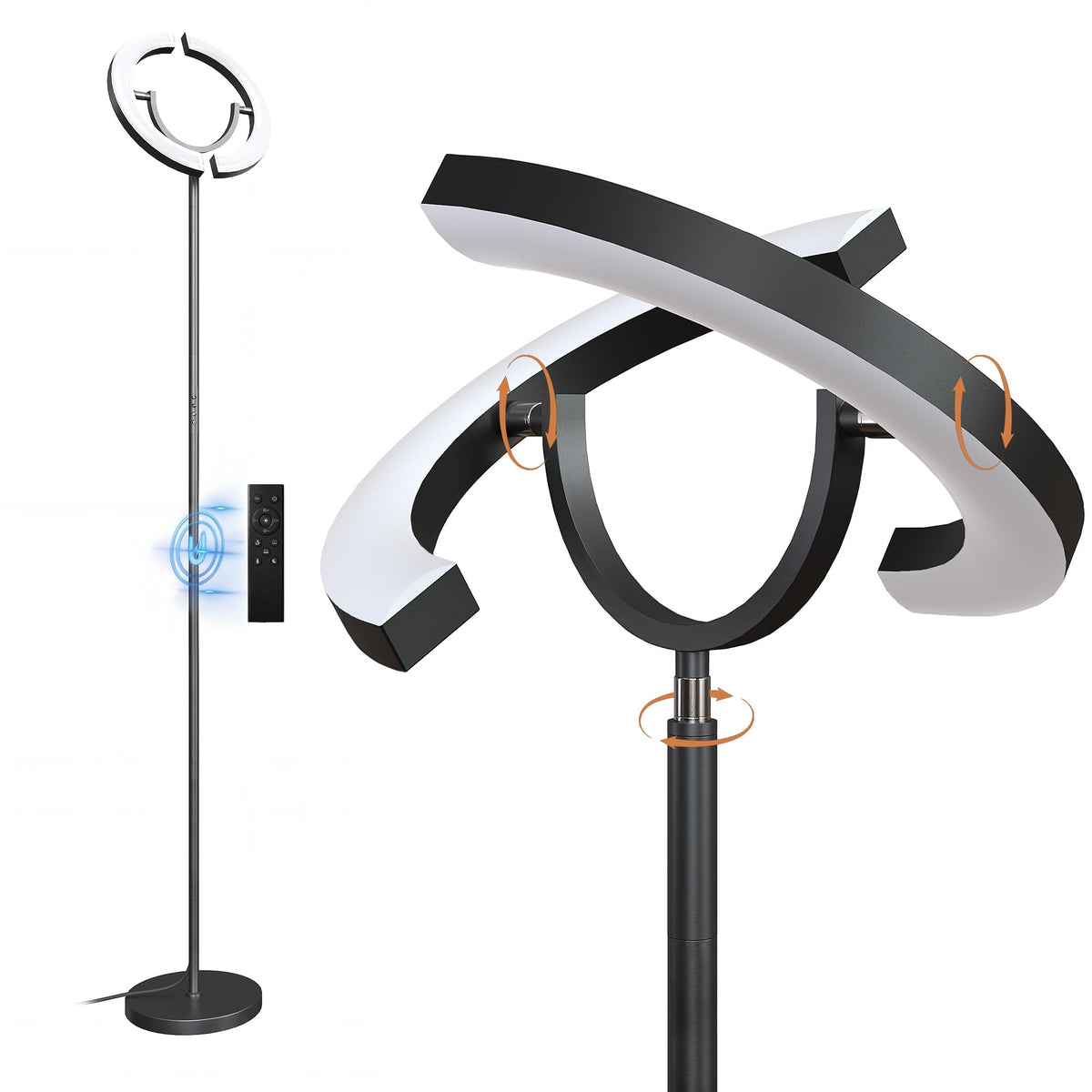 SIBRILLE lamp head rotatable for precise lighting in small spaces.
