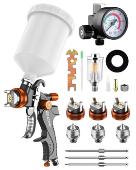 SICOPRO car painting gun with 15 hole nozzle delivering precise atomization for a smooth finish