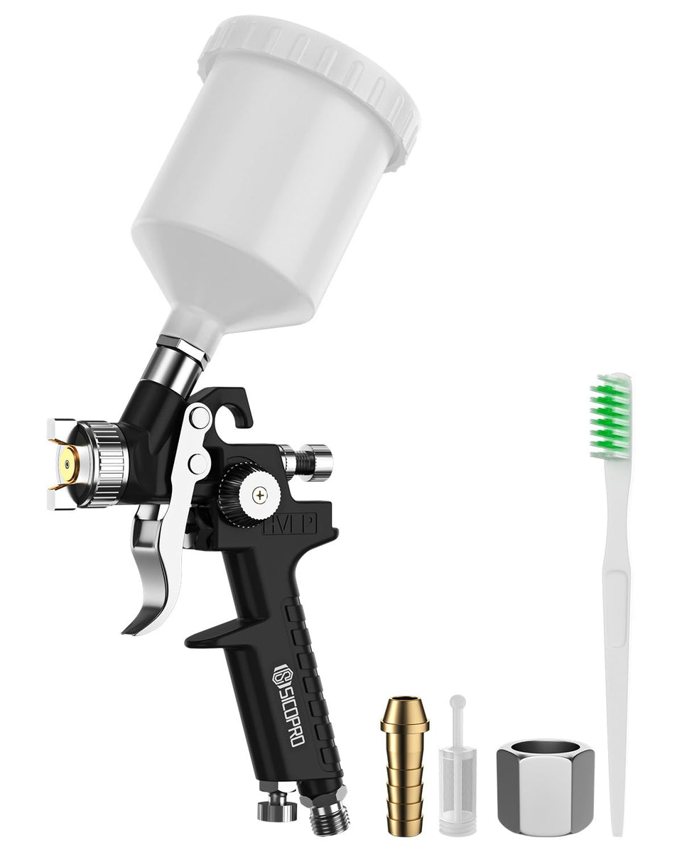 Front view of SICOPRO HVLP spray gun for precise home projects.