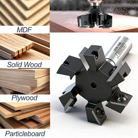 SICWOOD 6-wing cutting blade close-up shows sharp, efficient material removal.