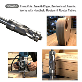 SICWOOD sealed bearing design provides smooth, stable router operation.