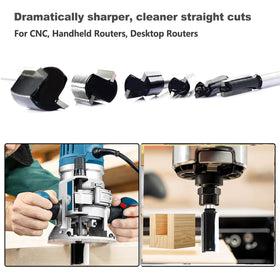 SICWOOD straight router bit set 5/16 inch diameter for smooth finish