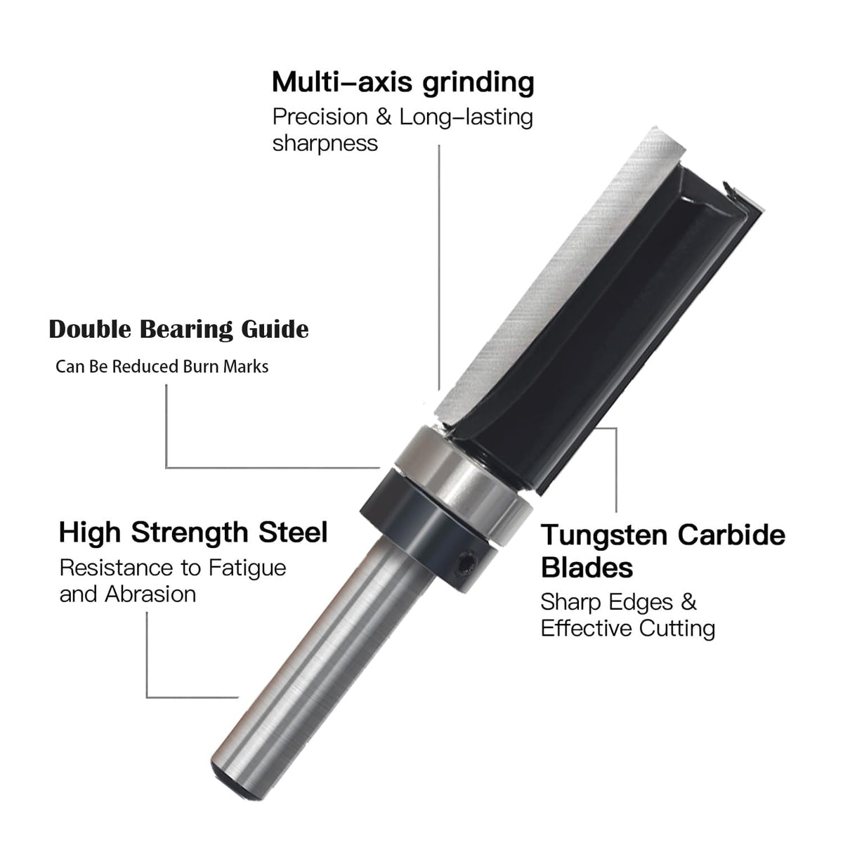 SICWOOD router bits with wide chip evacuation improve cutting efficiency.