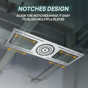 Easy-install tracks on Sidasu mounting plate seen up close