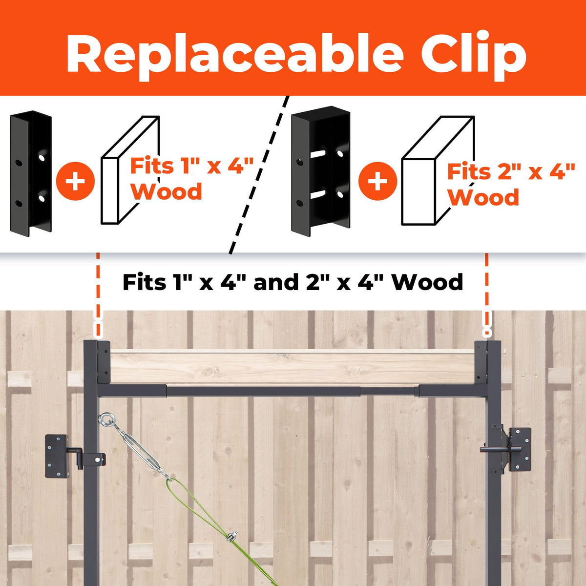 Sidasu heavy-duty fence gate kit diagonal-truss-cable resists sag in all weather.