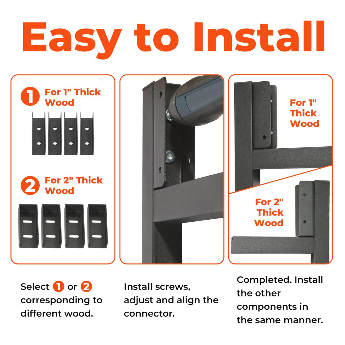 Sidasu heavy-duty fence gate kit easy on-site assembly for a professional look.