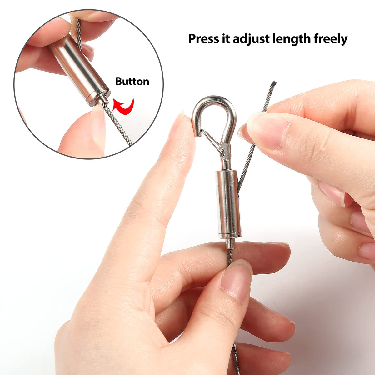 SIDENUO adjustable wire length for various frame sizes