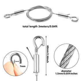 SIDENUO stainless steel hook kit with nickel-plated hardware for mounting