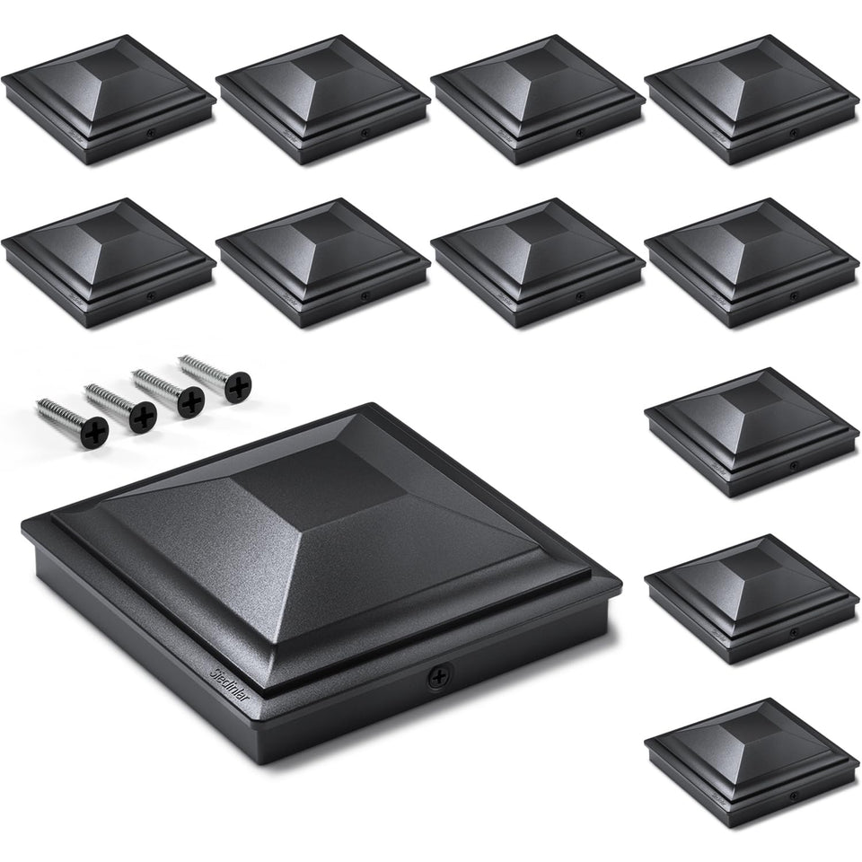 SIEDiNLAR 4x4 post cap matte black with weatherproof finish