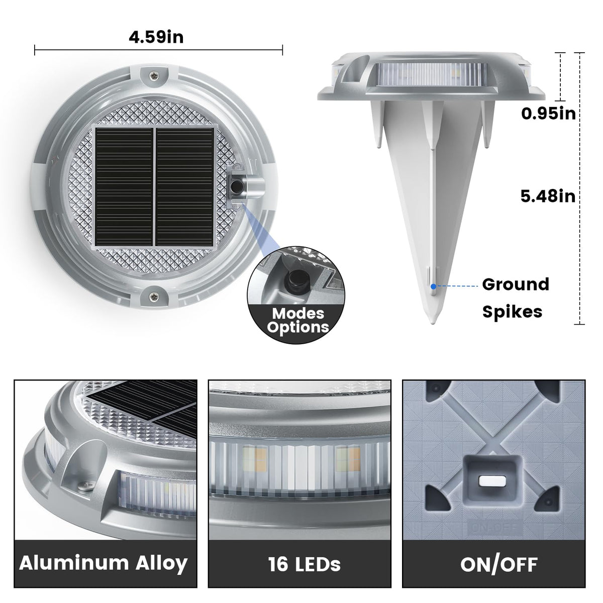 SIEDiNLAR IP68 waterproof outdoor lights perform in rain and snow.