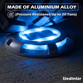 SIEDiNLAR pathway light blue LED for clearly lit walkways.