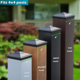 Bundle of 12 SIEDiNLAR pyramid post caps for multiple posts
