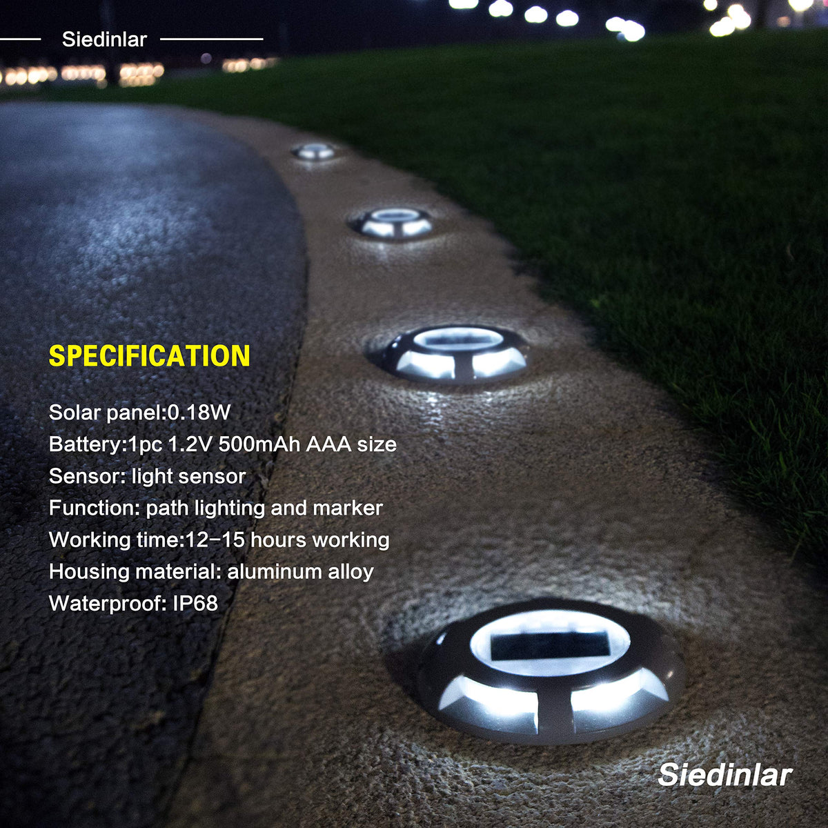 SIEDiNLAR deck light mounted on steps for safe entry