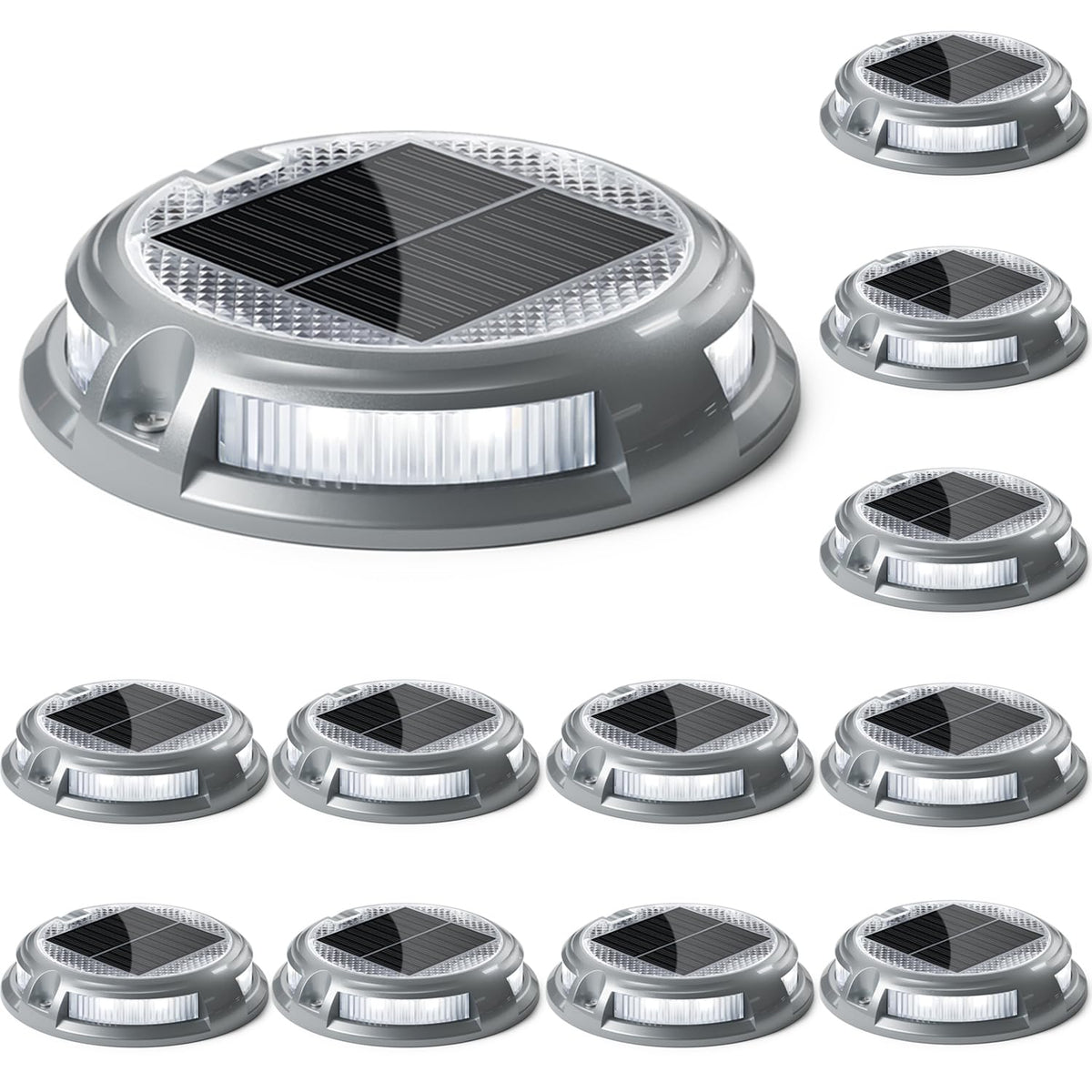 SIEDiNLAR solar driveway lights illuminate pathways for outdoor visibility.