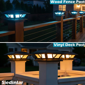 SIEDiNLAR solar panel and battery powering all-night illumination