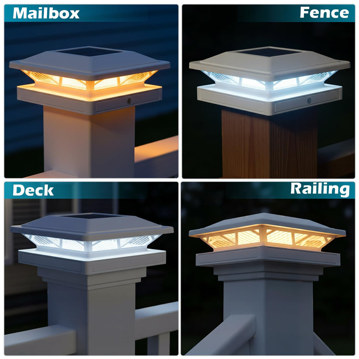 SIEDiNLAR solar post cap light fits 4x4 posts, easy installation