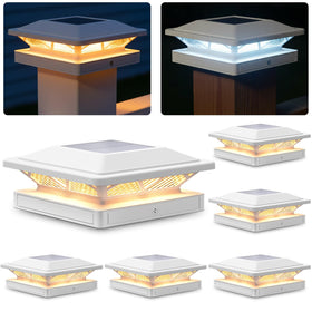 SIEDiNLAR solar post cap light on post enhances night visibility