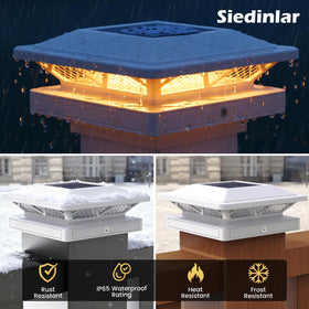 SIEDiNLAR solar post cap light improves porch and garden ambience