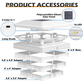 SIEDiNLAR solar post cap light easy-install sleeve removal for quick setup