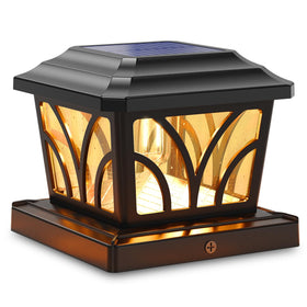 SIEDiNLAR Solar Post Cap Light with Edison LED bulb for lasting outdoor illumination.