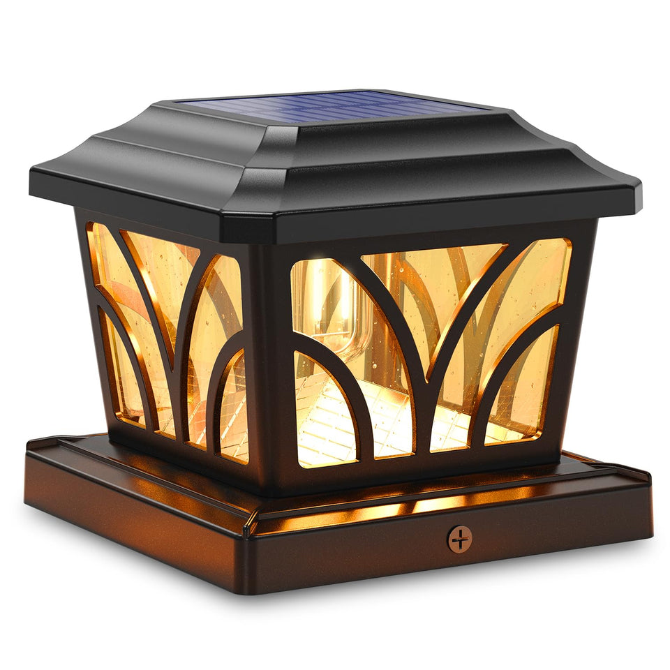 SIEDiNLAR Solar Post Cap Light with Edison LED bulb for lasting outdoor illumination.