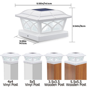 SIEDiNLAR glass construction post cap light adds stylish outdoor detail