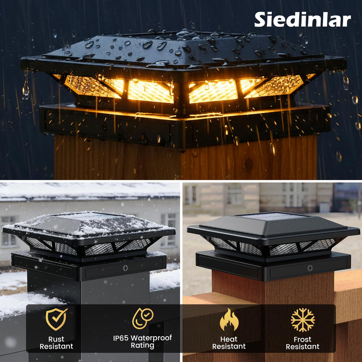 SIEDiNLAR 6-pack shown for easy post lighting installation.