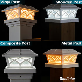 SIEDiNLAR IP44 waterproof post cap protects posts during rain and sun
