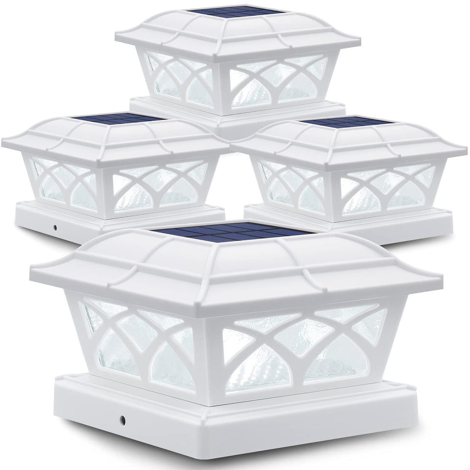 SIEDiNLAR solar post cap light in warm white mode enhances fence appeal and safety