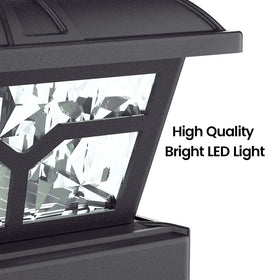 SIEDiNLAR solar post cap light fits 4x4 to 6x6 vinyl and wooden posts