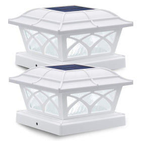 SIEDiNLAR solar post cap lights glow warmly on glass for fence aesthetics.