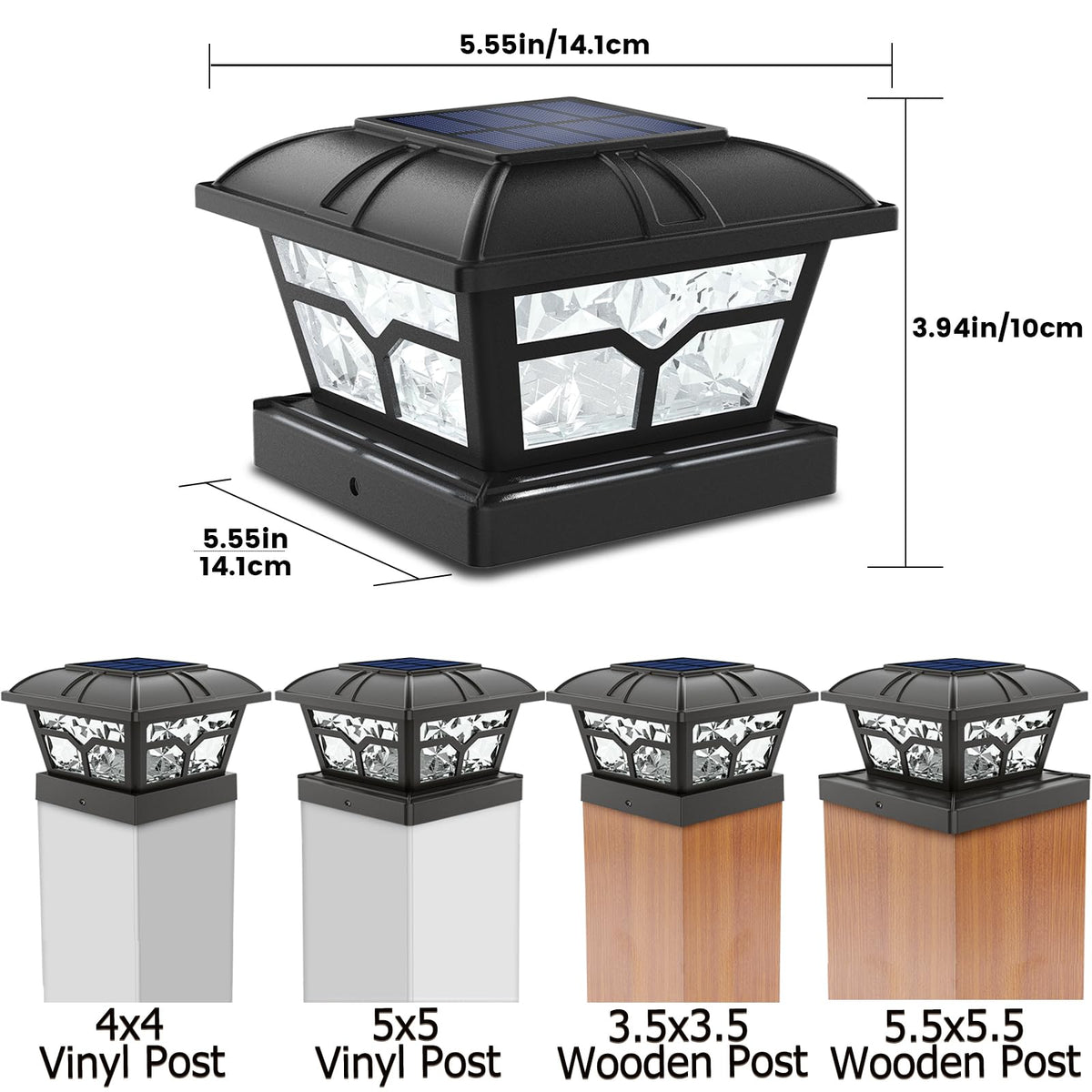 SIEDiNLAR solar post cap light warm white mode for cozy evenings