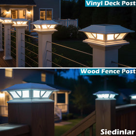 SIEDiNLAR solar post light is UV-resistant and weatherproof.