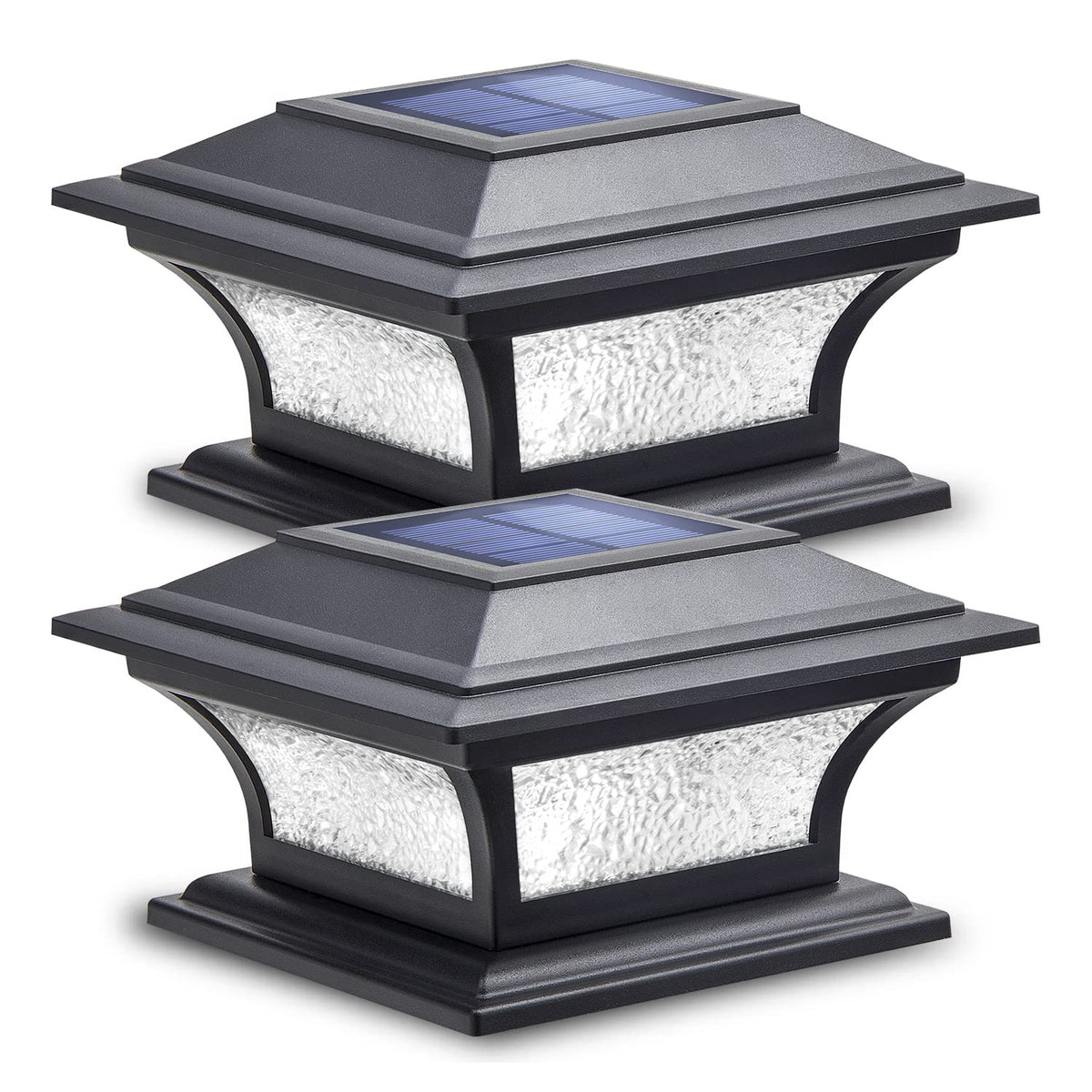 SIEDiNLAR solar post light with two color modes for warm and cool illumination.
