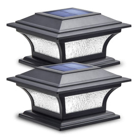 SIEDiNLAR solar post light with two color modes for warm and cool illumination.