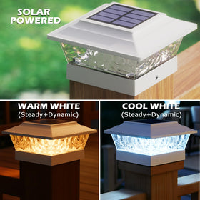 SIEDiNLAR post lights offer four modes: cool, warm, and dynamic lighting options.