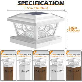 SIEDiNLAR post lights install easily with interchangeable bases for 4x4, 5x5, 6x6 posts.