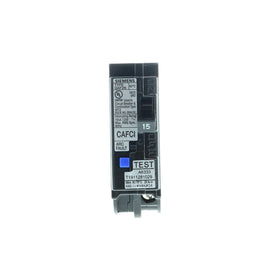 Siemens 15A AFCI plug-on-neutral breaker side view highlighting wiring path simplification
