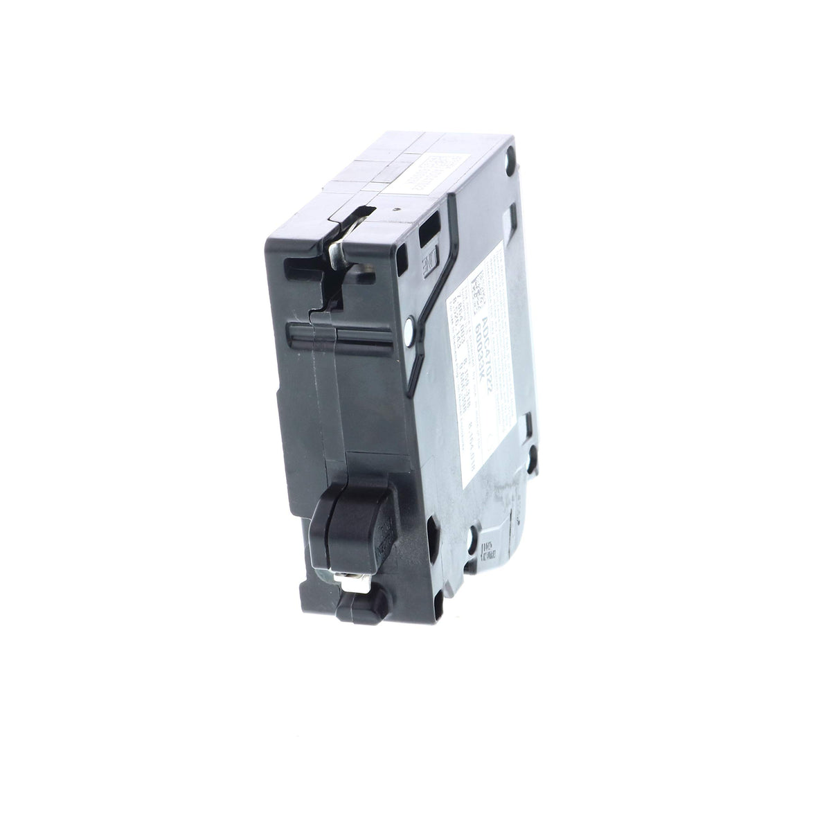Siemens plug-on-neutral GFCI label on the breaker guiding safe wiring