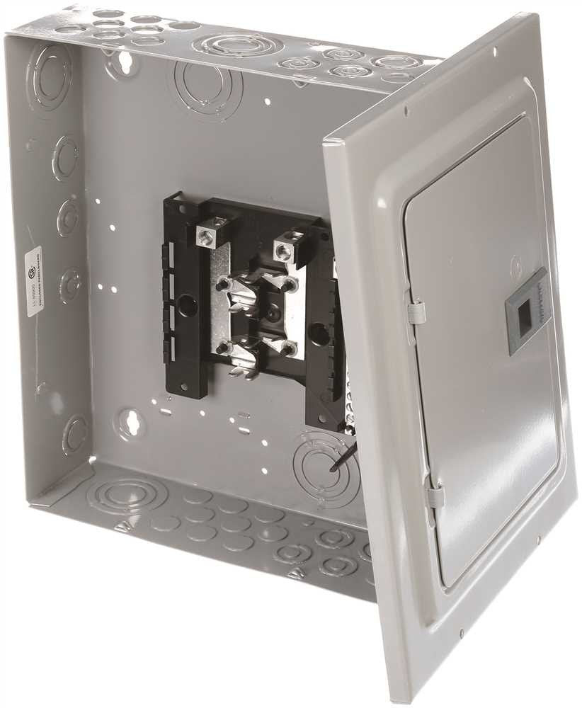 Siemens E0816ML1125S indoor main lug load center with 8 spaces and 16 circuits for reliable home power distribution.
