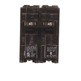 Siemens HIQ245 45A double-pole breaker front view offering reliable 240V protection.