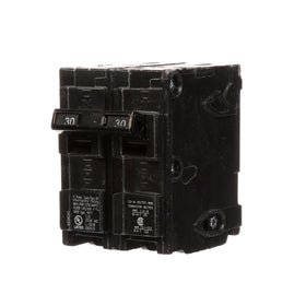 Siemens Q230 30A double-pole breaker with plug-in connection and label visibility