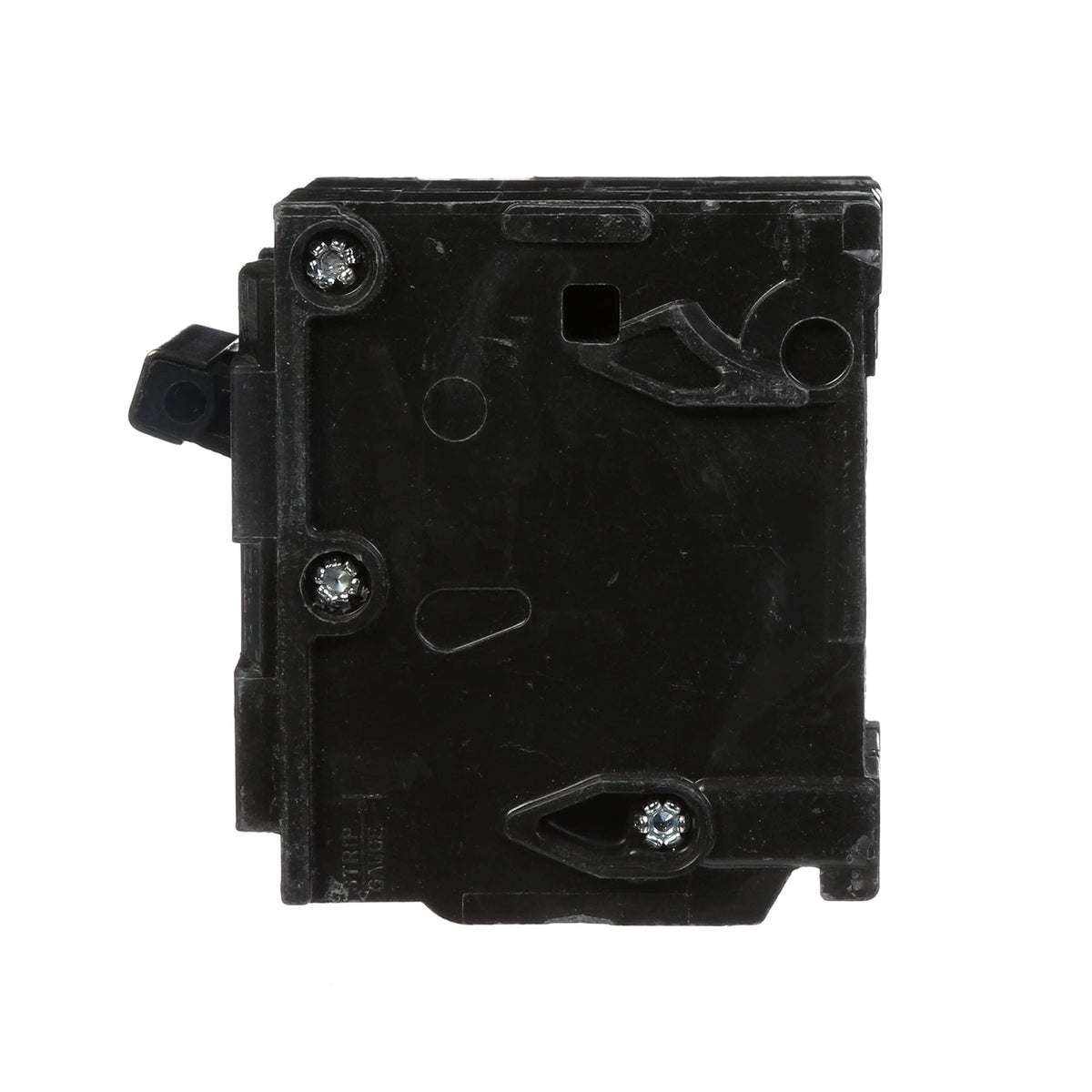 Dual-pole 240V Siemens breaker demonstrates plug-in connection for fast installation.